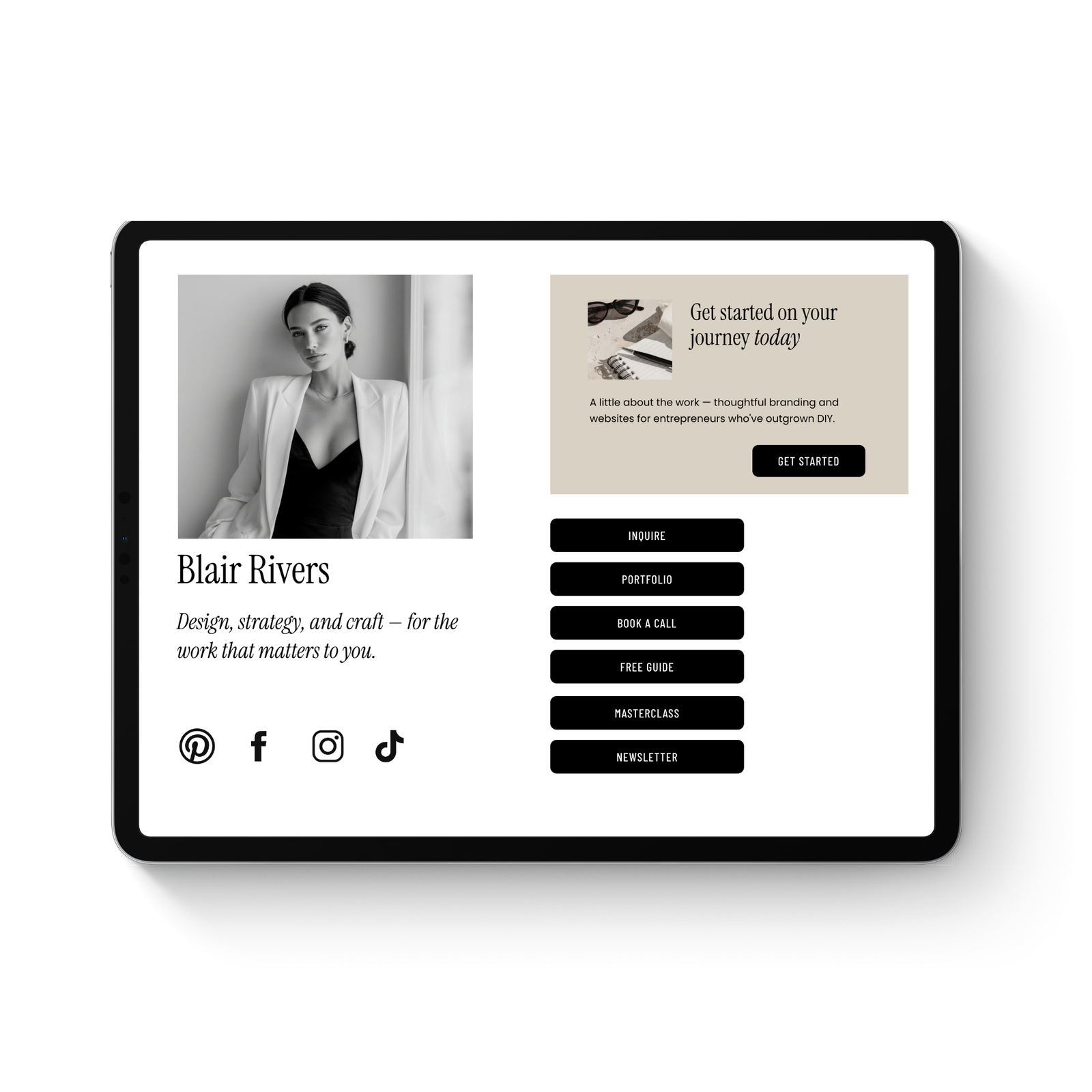 free showit link in bio template