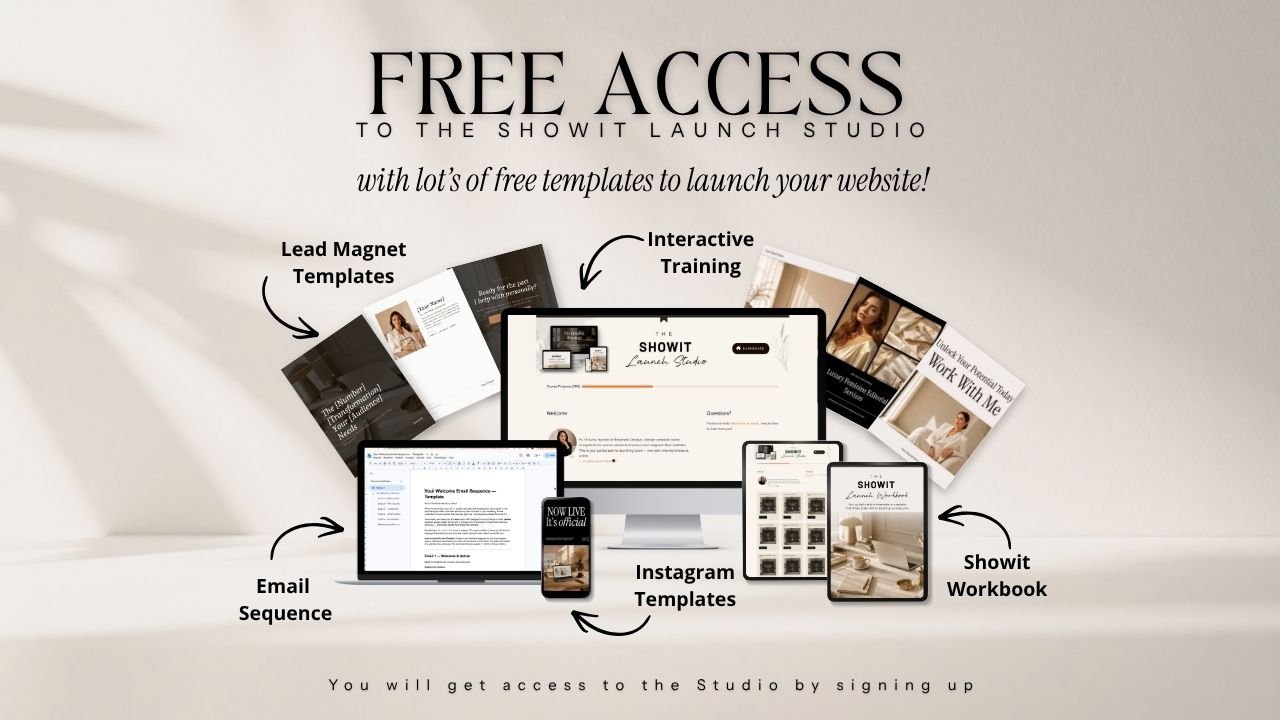 Free access to showit launch studio