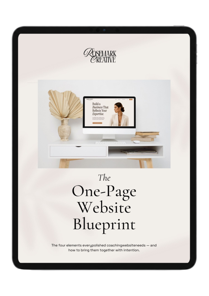 the one page website blueprint